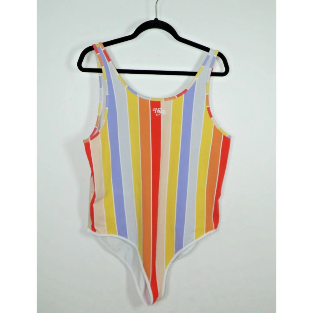 Nike Bodysuit Women Plus Size IX Striped‎ Multicolor